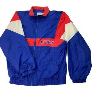 VTG Starter Mens Medium MLB Genuine Chicago Cubs Full Zip Windbreaker Jacket